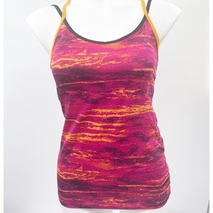 CHAMPION I Tank Built in Bra Pink Orange Medium